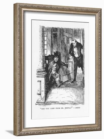 Scene from the Strange Case of Dr Jekyll and Mr Hyde by Robert Louis Stevenson, 1927-Edmund Joseph Sullivan-Framed Giclee Print