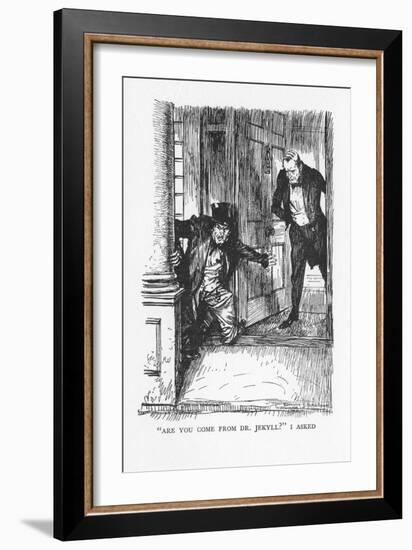 Scene from the Strange Case of Dr Jekyll and Mr Hyde by Robert Louis Stevenson, 1927-Edmund Joseph Sullivan-Framed Giclee Print