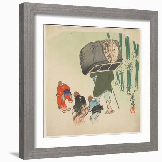 Scene from the Toungue-Cut Sparrow-Shibata Zeshin-Framed Giclee Print