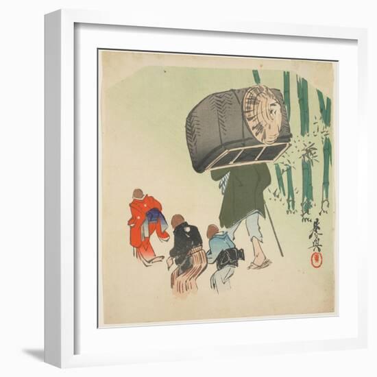 Scene from the Toungue-Cut Sparrow-Shibata Zeshin-Framed Giclee Print