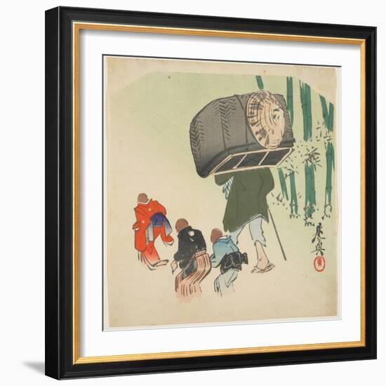 Scene from the Toungue-Cut Sparrow-Shibata Zeshin-Framed Giclee Print