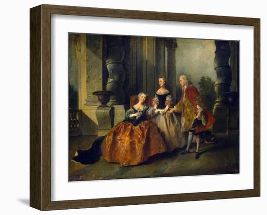 Scene from the Tragedy Le Comte D'Essex by Thomas Corneille, 1734-Nicolas Lancret-Framed Giclee Print