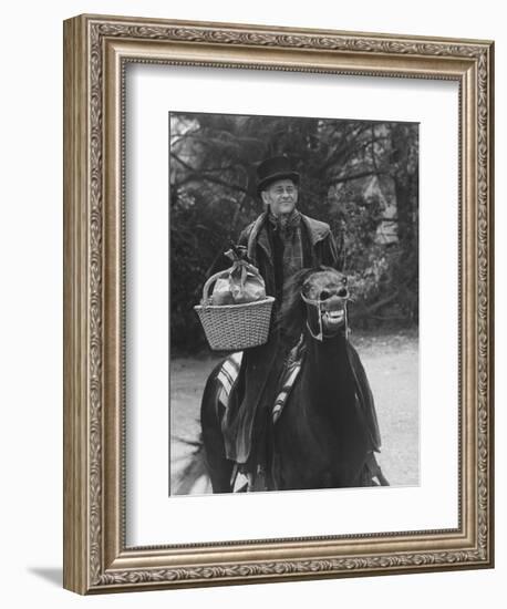 Scene from "Trail to Christmas" Adaptation of Charles Dicken's "Christmas Carol" GE Show-Allan Grant-Framed Photographic Print