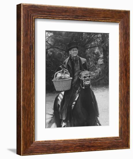 Scene from "Trail to Christmas" Adaptation of Charles Dicken's "Christmas Carol" GE Show-Allan Grant-Framed Photographic Print