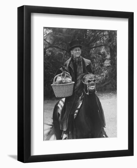 Scene from "Trail to Christmas" Adaptation of Charles Dicken's "Christmas Carol" GE Show-Allan Grant-Framed Photographic Print