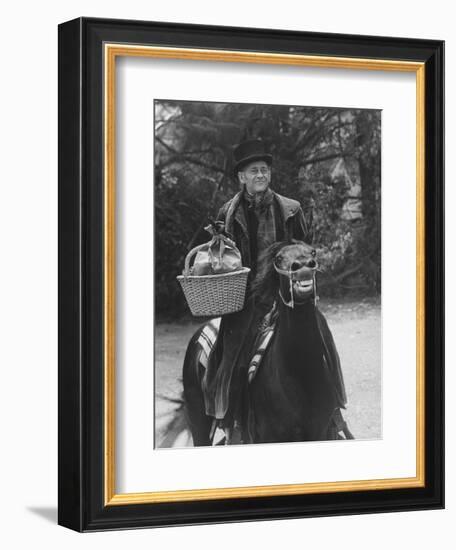 Scene from "Trail to Christmas" Adaptation of Charles Dicken's "Christmas Carol" GE Show-Allan Grant-Framed Photographic Print