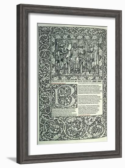 Scene from 'Troilus and Criseyde'-William Morris-Framed Giclee Print