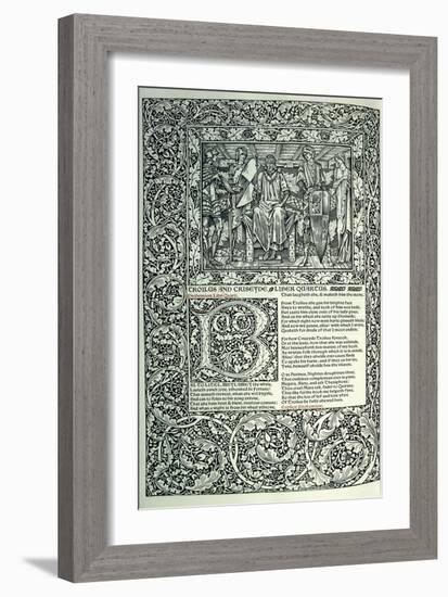 Scene from 'Troilus and Criseyde'-William Morris-Framed Giclee Print