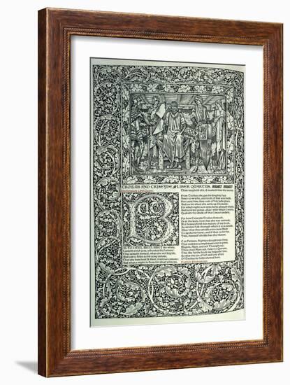 Scene from 'Troilus and Criseyde'-William Morris-Framed Giclee Print