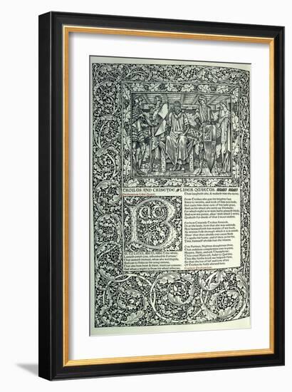 Scene from 'Troilus and Criseyde'-William Morris-Framed Giclee Print