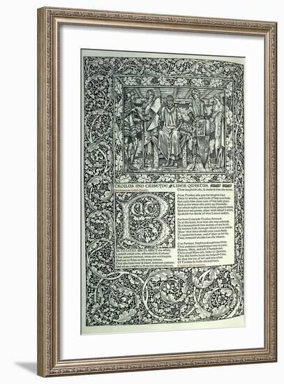 Scene from 'Troilus and Criseyde'-William Morris-Framed Giclee Print