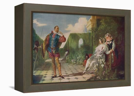 'Scene from ?Twelfth Night? (?Malvolio and the Countess?)', c1840, (c1915)-Daniel Maclise-Framed Premier Image Canvas