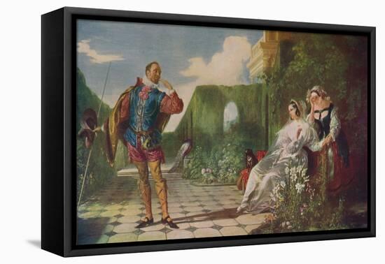 'Scene from ?Twelfth Night? (?Malvolio and the Countess?)', c1840, (c1915)-Daniel Maclise-Framed Premier Image Canvas