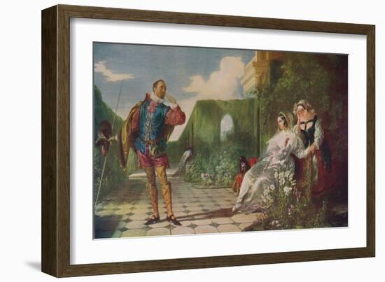 'Scene from ?Twelfth Night? (?Malvolio and the Countess?)', c1840, (c1915)-Daniel Maclise-Framed Giclee Print