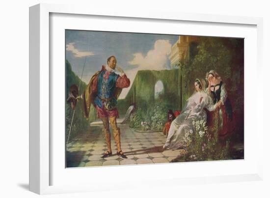 'Scene from ?Twelfth Night? (?Malvolio and the Countess?)', c1840, (c1915)-Daniel Maclise-Framed Giclee Print