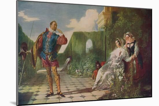 'Scene from ?Twelfth Night? (?Malvolio and the Countess?)', c1840, (c1915)-Daniel Maclise-Mounted Giclee Print