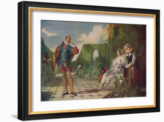 'Scene from ?Twelfth Night? (?Malvolio and the Countess?)', c1840, (c1915)-Daniel Maclise-Framed Giclee Print