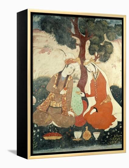 Scene Galante from the Era of Shah Abbas I, 1585-1627-null-Framed Premier Image Canvas