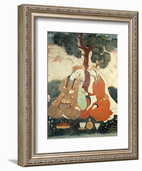 Scene Galante from the Era of Shah Abbas I, 1585-1627-null-Framed Giclee Print