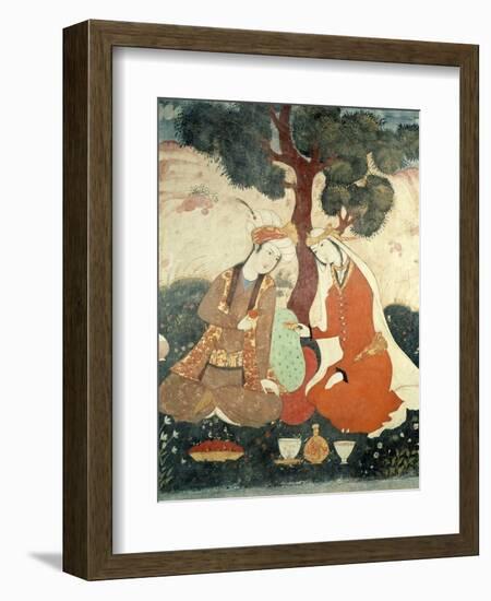 Scene Galante from the Era of Shah Abbas I, 1585-1627-null-Framed Giclee Print