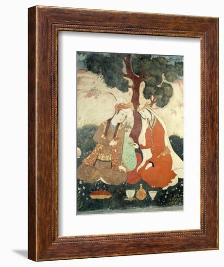 Scene Galante from the Era of Shah Abbas I, 1585-1627-null-Framed Giclee Print