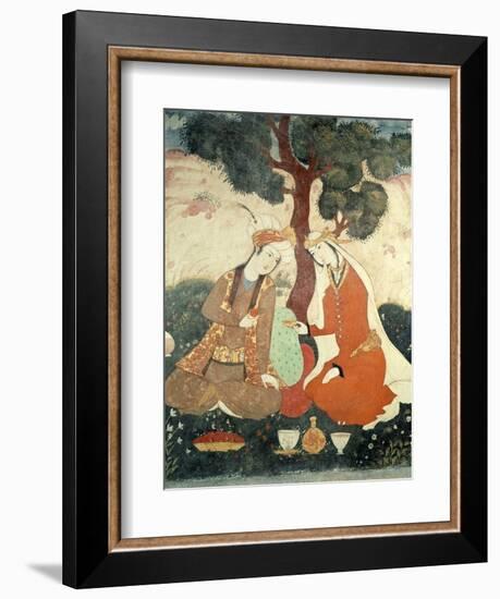 Scene Galante from the Era of Shah Abbas I, 1585-1627-null-Framed Giclee Print