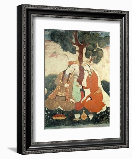 Scene Galante from the Era of Shah Abbas I, 1585-1627-null-Framed Giclee Print