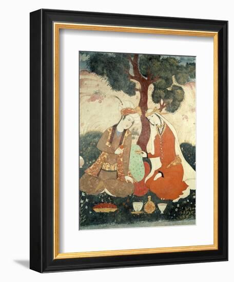 Scene Galante from the Era of Shah Abbas I, 1585-1627-null-Framed Giclee Print