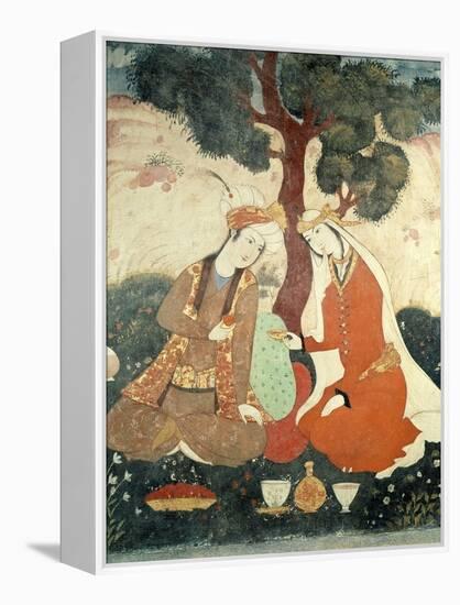 Scene Galante from the Era of Shah Abbas I, 1585-1627-null-Framed Premier Image Canvas