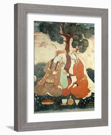 Scene Galante from the Era of Shah Abbas I, 1585-1627-null-Framed Giclee Print