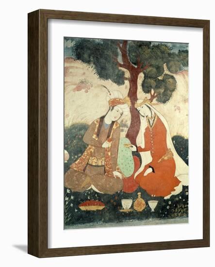 Scene Galante from the Era of Shah Abbas I, 1585-1627-null-Framed Giclee Print