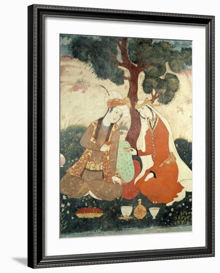 Scene Galante from the Era of Shah Abbas I, 1585-1627-null-Framed Giclee Print