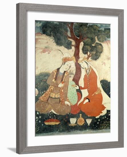 Scene Galante from the Era of Shah Abbas I, 1585-1627-null-Framed Giclee Print