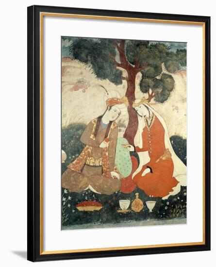 Scene Galante from the Era of Shah Abbas I, 1585-1627-null-Framed Giclee Print