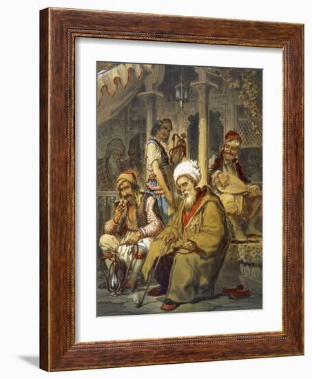 Scene in a Cafe, 1865-Amadeo Preziosi-Framed Giclee Print