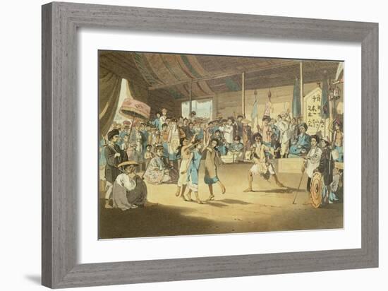 Scene in a Cochin-Chinese Opera, Plate 13 from 'A Voyage to Cochinchina' by John Barrow-William Alexander-Framed Giclee Print