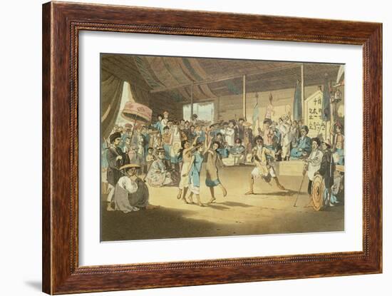 Scene in a Cochin-Chinese Opera, Plate 13 from 'A Voyage to Cochinchina' by John Barrow-William Alexander-Framed Giclee Print