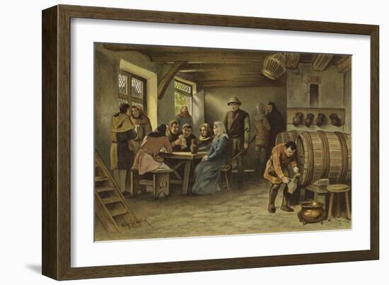 Scene in a Dutch Tavern, 14th Century-Willem II Steelink-Framed Giclee Print