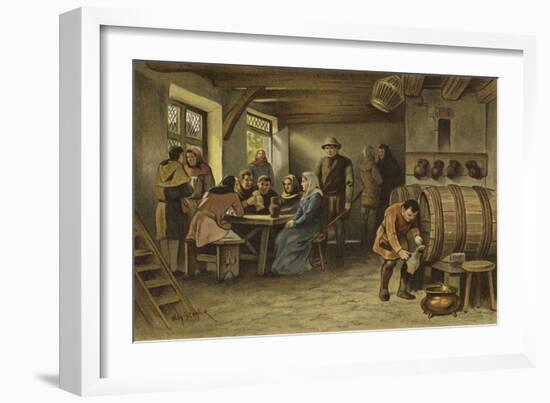 Scene in a Dutch Tavern, 14th Century-Willem II Steelink-Framed Giclee Print