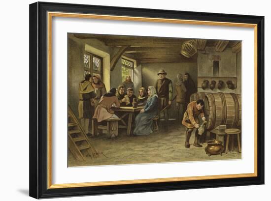 Scene in a Dutch Tavern, 14th Century-Willem II Steelink-Framed Giclee Print