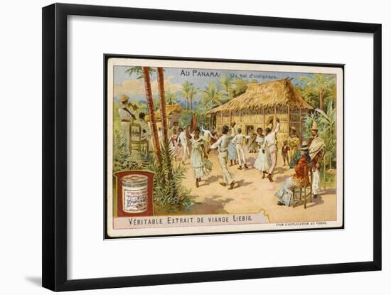 Scene in a Panama Village-null-Framed Art Print