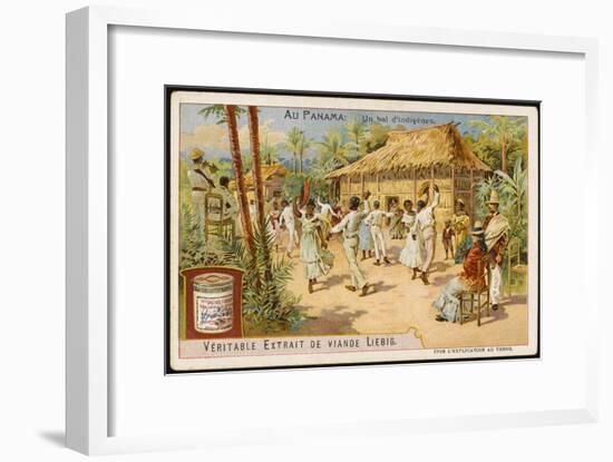 Scene in a Panama Village-null-Framed Art Print