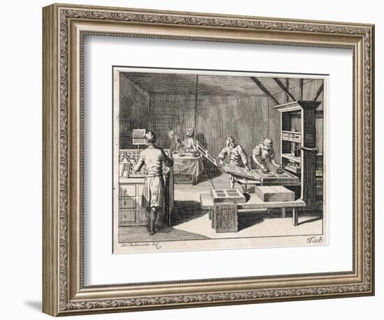 Scene in a Printing Office-Daniel Chodowiecki-Framed Art Print