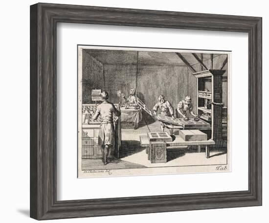 Scene in a Printing Office-Daniel Chodowiecki-Framed Art Print