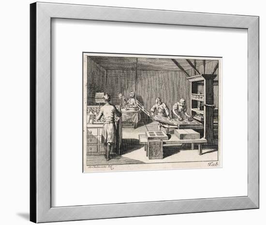 Scene in a Printing Office-Daniel Chodowiecki-Framed Art Print