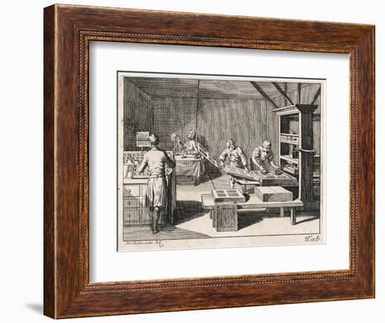 Scene in a Printing Office-Daniel Chodowiecki-Framed Art Print