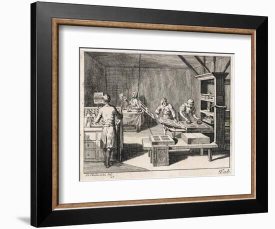 Scene in a Printing Office-Daniel Chodowiecki-Framed Art Print