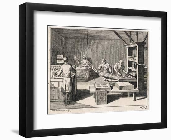 Scene in a Printing Office-Daniel Chodowiecki-Framed Art Print