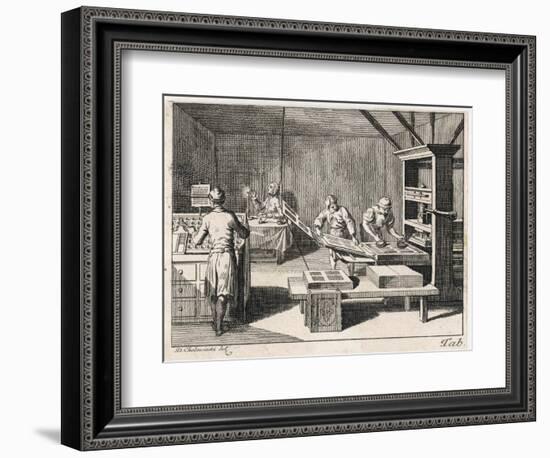 Scene in a Printing Office-Daniel Chodowiecki-Framed Art Print