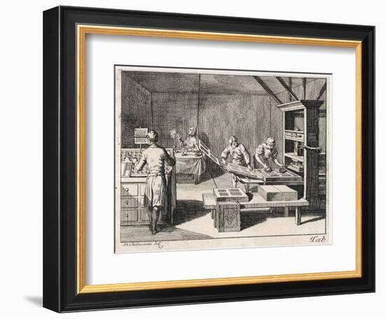 Scene in a Printing Office-Daniel Chodowiecki-Framed Art Print